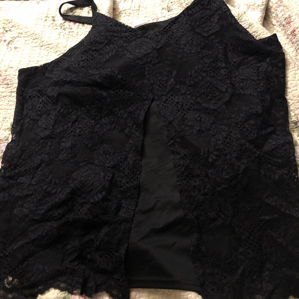 Black Lace Tank Top